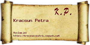 Kracsun Petra névjegykártya